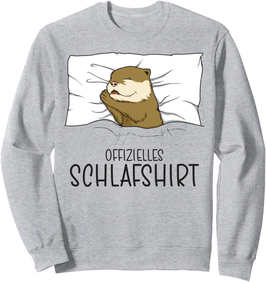 Offizielles Schlafshirt Otter, Schlafanzug Nachthemd Otter Sweatshirt
