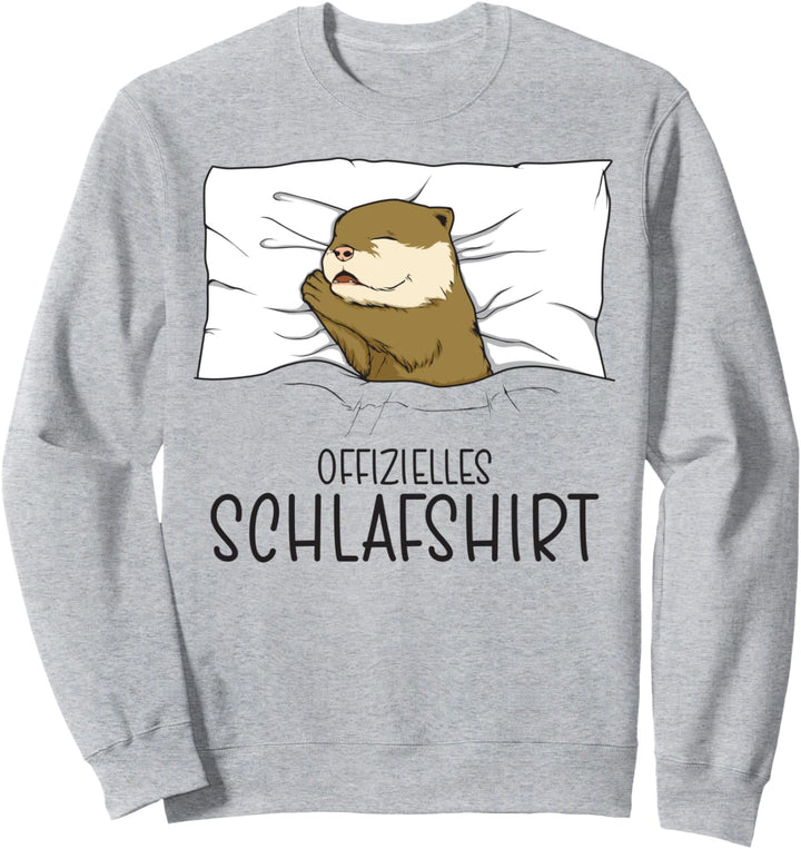 Offizielles Schlafshirt Otter, Schlafanzug Nachthemd Otter Sweatshirt