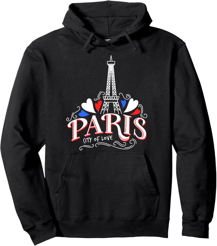 Paris France Flag and Eiffel Tower Graphic Tee shirts, Paris Pullover Hoodie