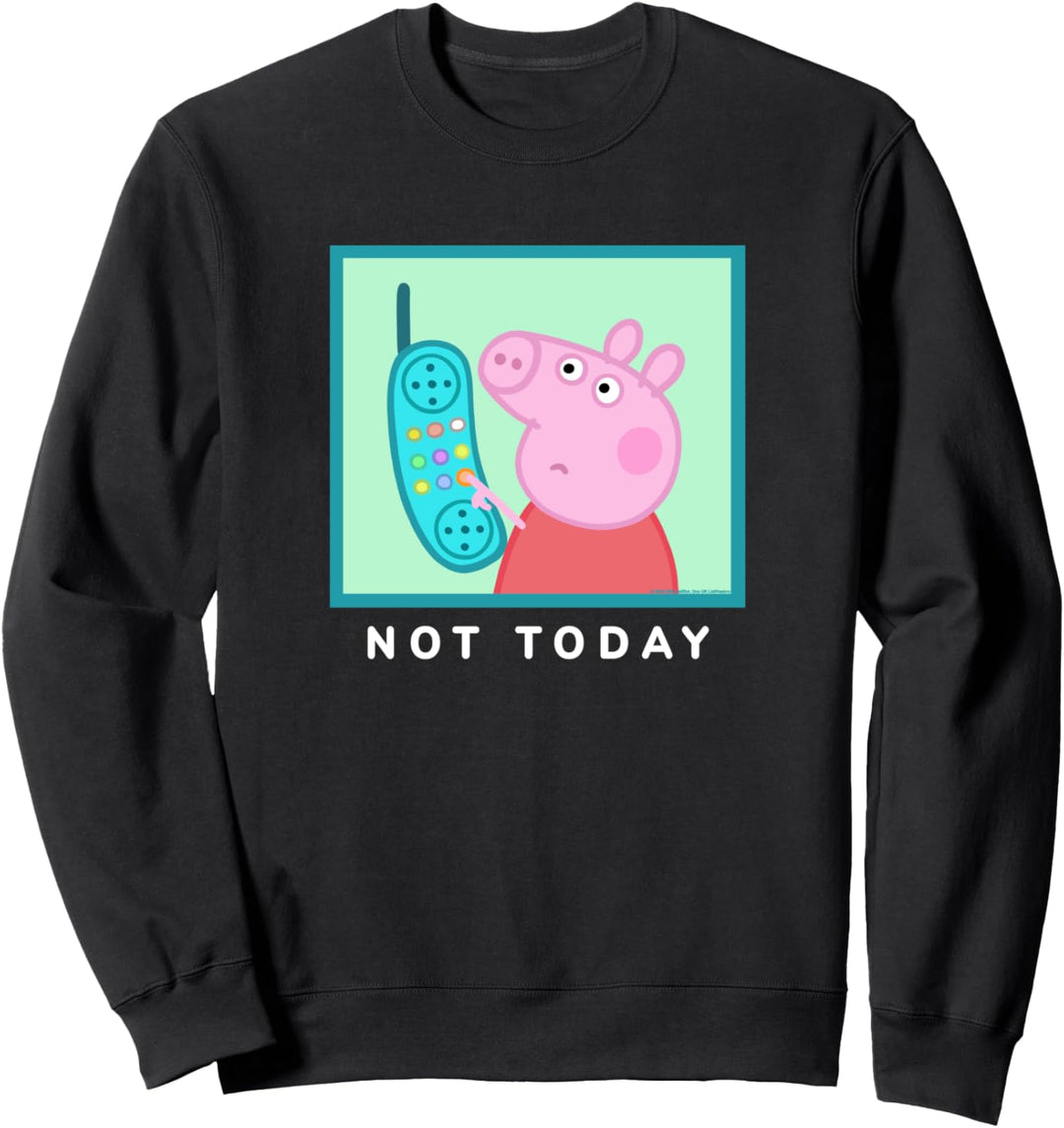 Peppa Pig Not Today Vintage Style Retro Telephone Panel Sweatshirt
