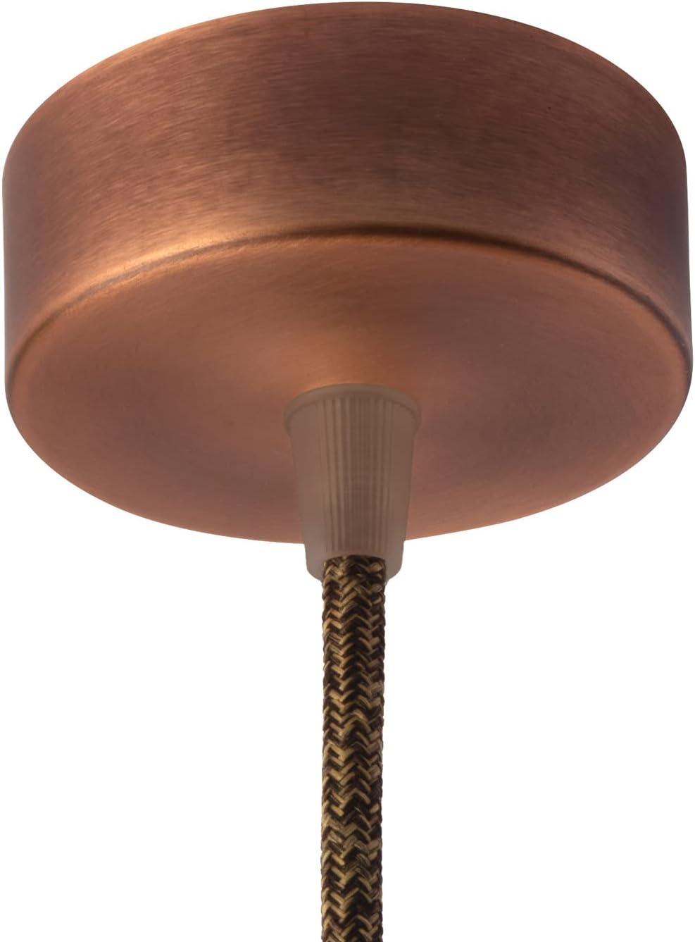 AMARCORDS - 5 Baldachin rosetten aus Metall, Farbe BRONZE, Lampengehäuse komplett mit Kabelklemmenzu
