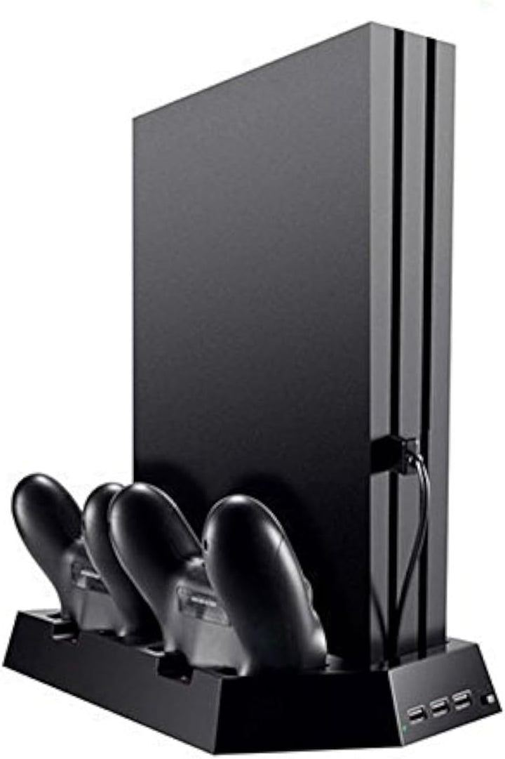 OSTENT Dual Controller Ladegerät Lüfter USB Hub Vertikale Ständer für Sony PS4 / Slim/Pro Konsole