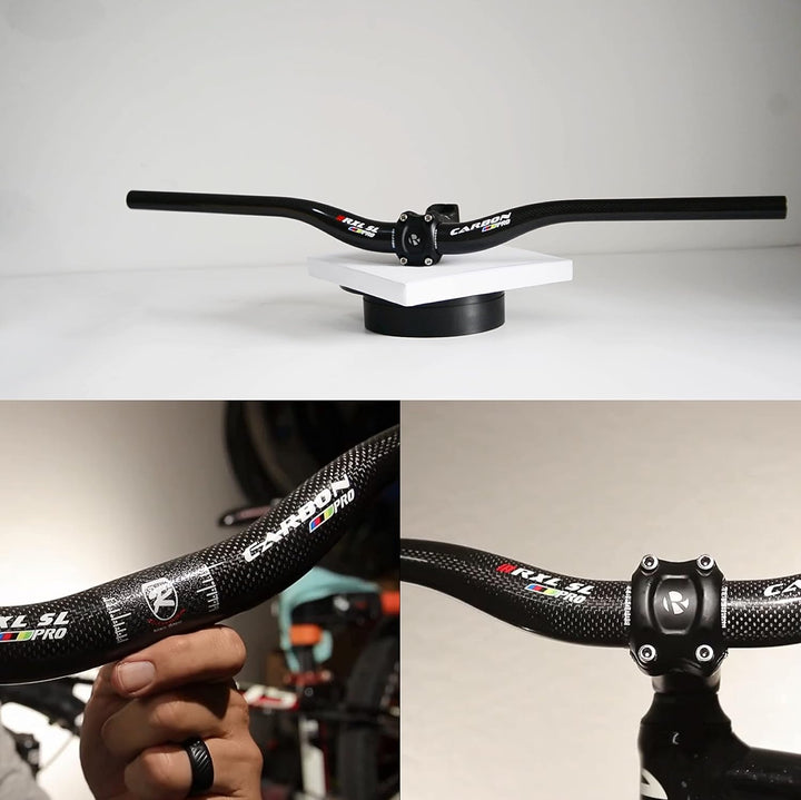 RXL SL Carbon MTB Lenker 31,8 3K Glänzend Fahrrad Riser Bars 740mm High Riser für Downhill Radfahren