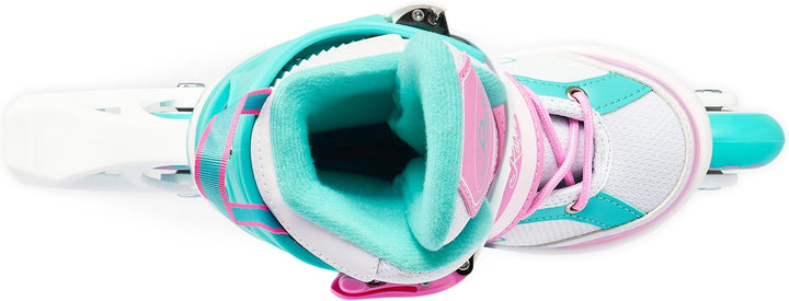 Kinder Inline Skates Inliner Raven Lia verstellbar mit LED Leuchtrad 34-37 (20,5-23,5cm) Raven Lia M
