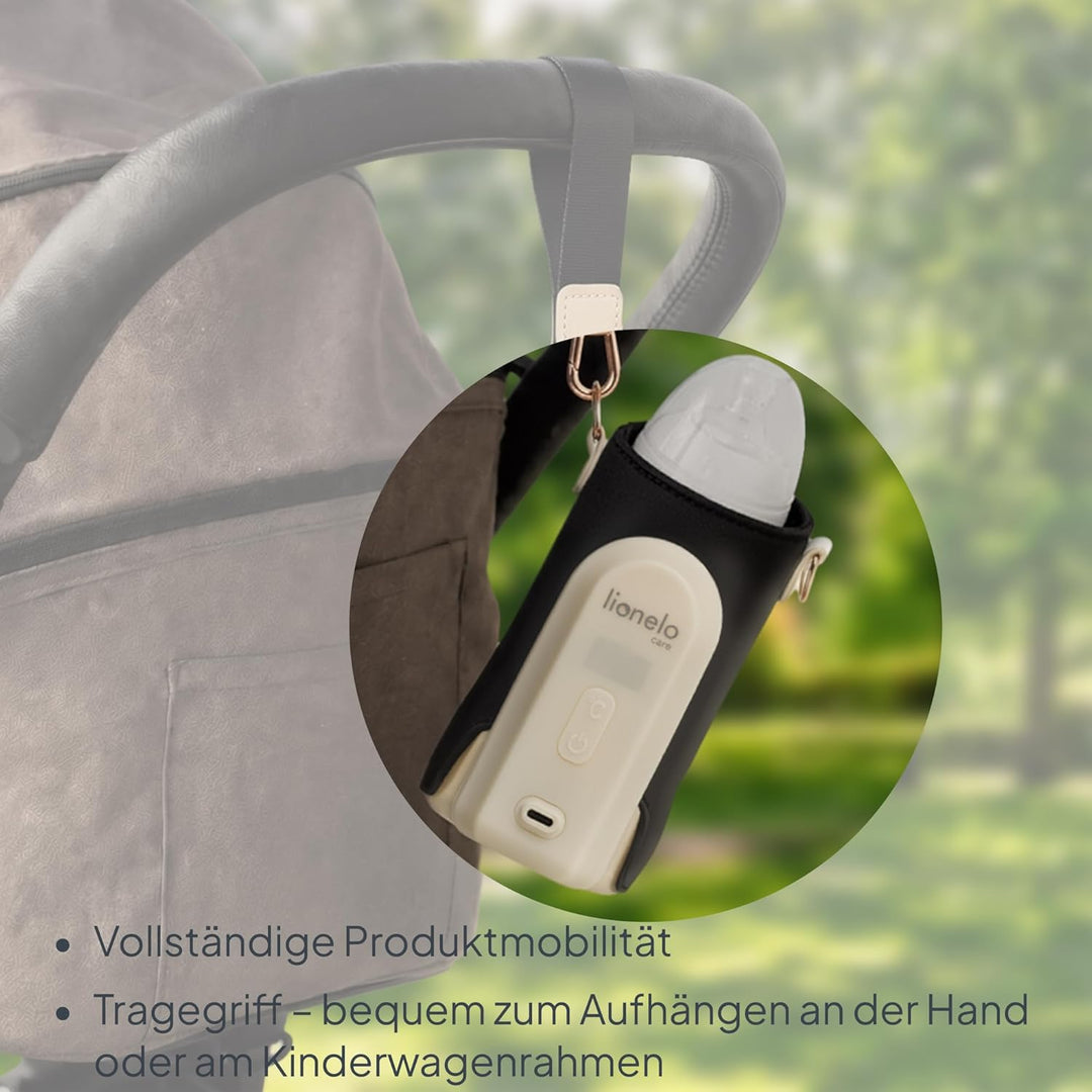 LIONELO Thermup Go Evo Tragbarer Babyflaschenwärmer, hält Flüssigkeiten warm, 5 Betriebstemperaturen