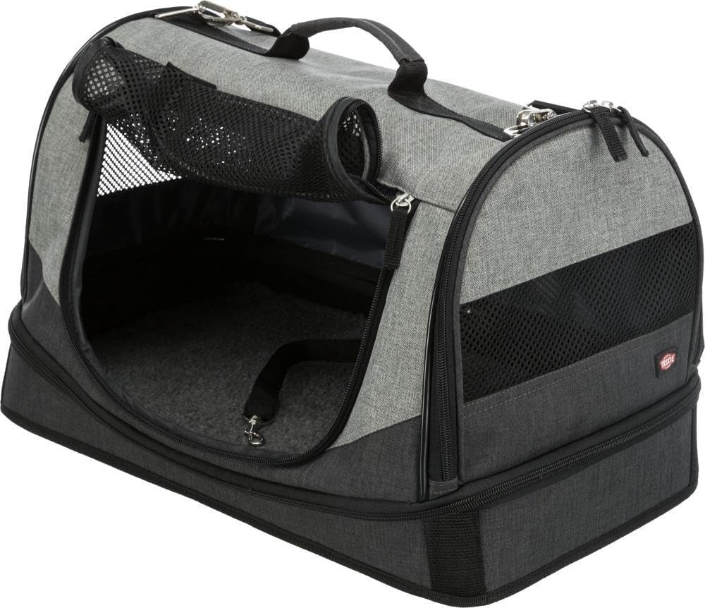 Trixie 28940 Tasche Holly, 30 × 30 × 50 cm, schwarz/grau 50 x 30 x 30 cm, L 50 x B 30 x H 30 cm