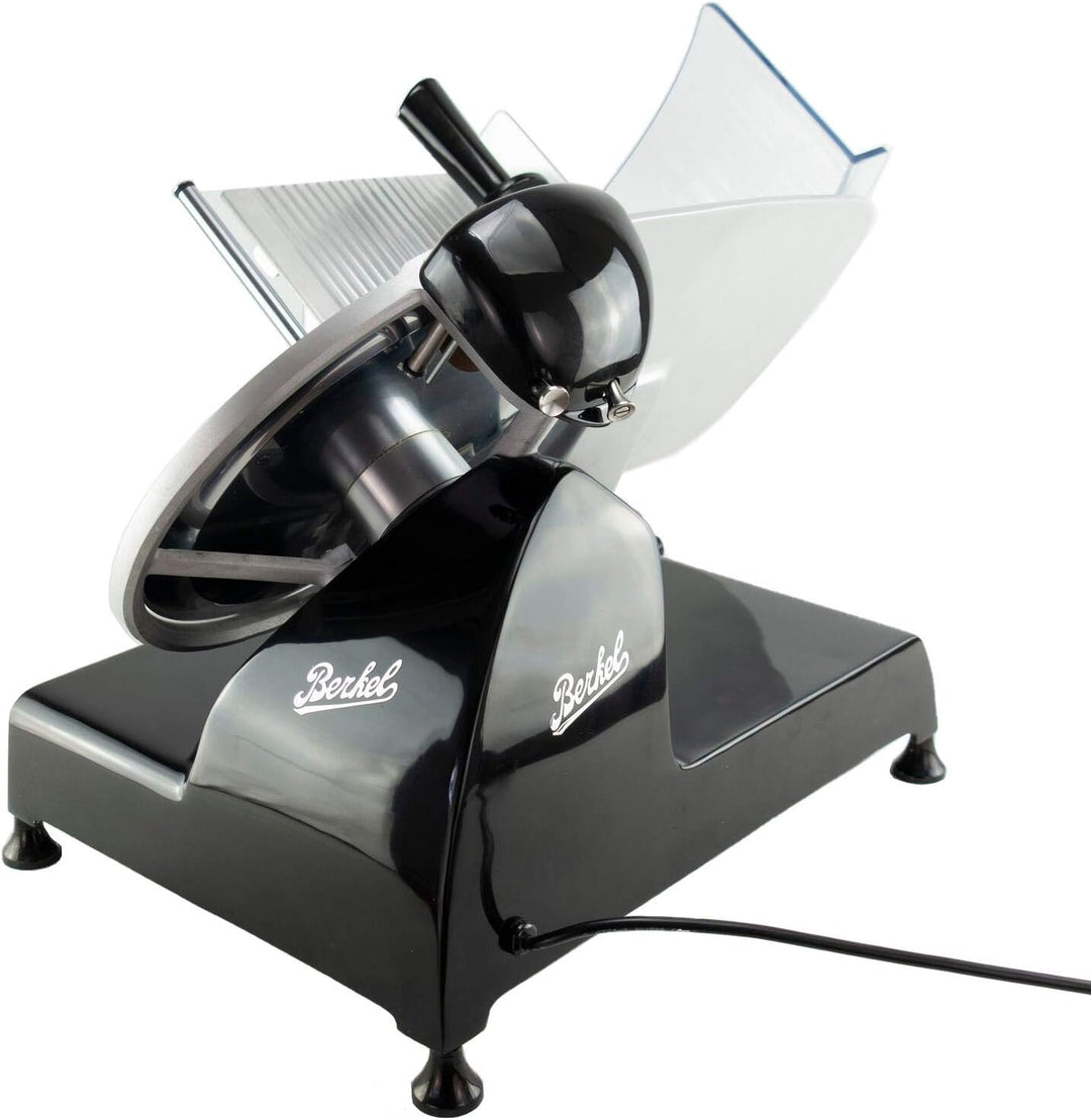 Berkel Red Line 300 Aufschnittmaschine schwarz - Schneidemaschine+ handgefertigtes Einlegebrett aus