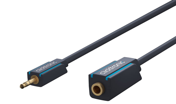 Clicktronic 3,5mm Klinke Verlängerung mit Kupferleiter, AUX Verlängerungskabel 3,5 mm Klinkenstecker