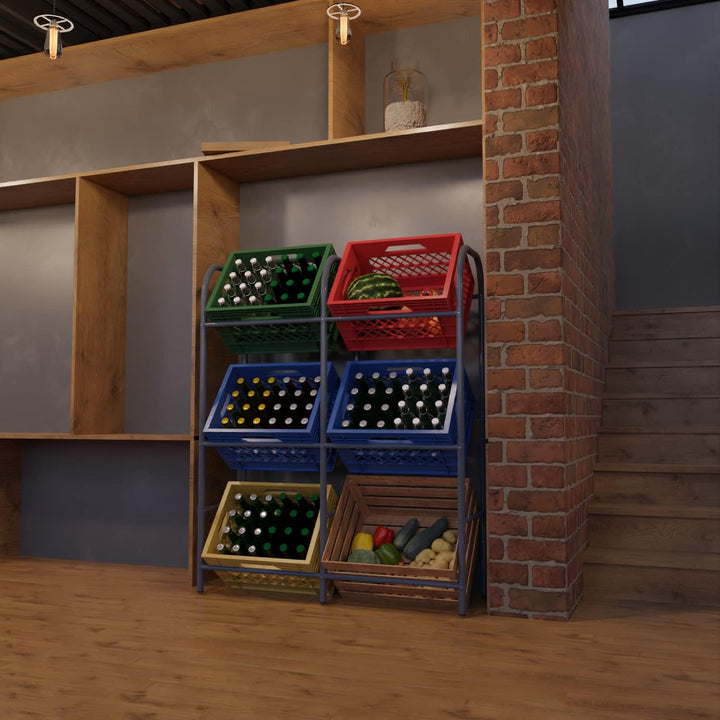 TroniTechnik® Getränkekistenregal 6 Kisten Getränkeregal Kistenregal 6 Kästen Bierkastenständer Getr