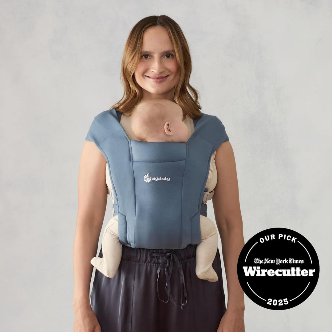 Ergobaby Embrace Babytrage für Neugeborene ab Geburt Extra Weich, Bauchtrage Baby-Tragetasche Ergono