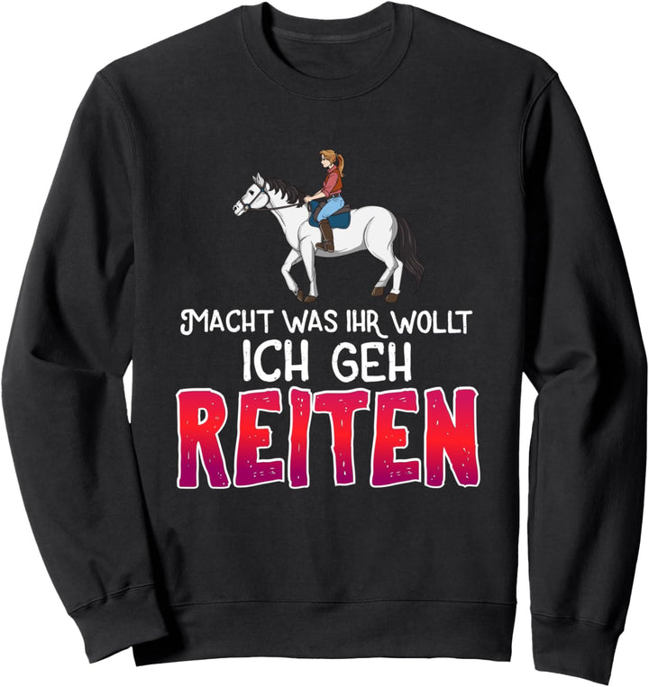 Geschenk für Reiterin Pferde Reitshirt Sweatshirt