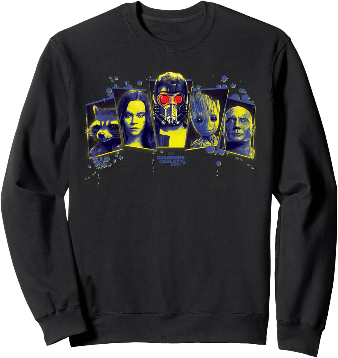 Marvel Guardians Of The Galaxy Vol. 2 Group Splatter Panels Sweatshirt