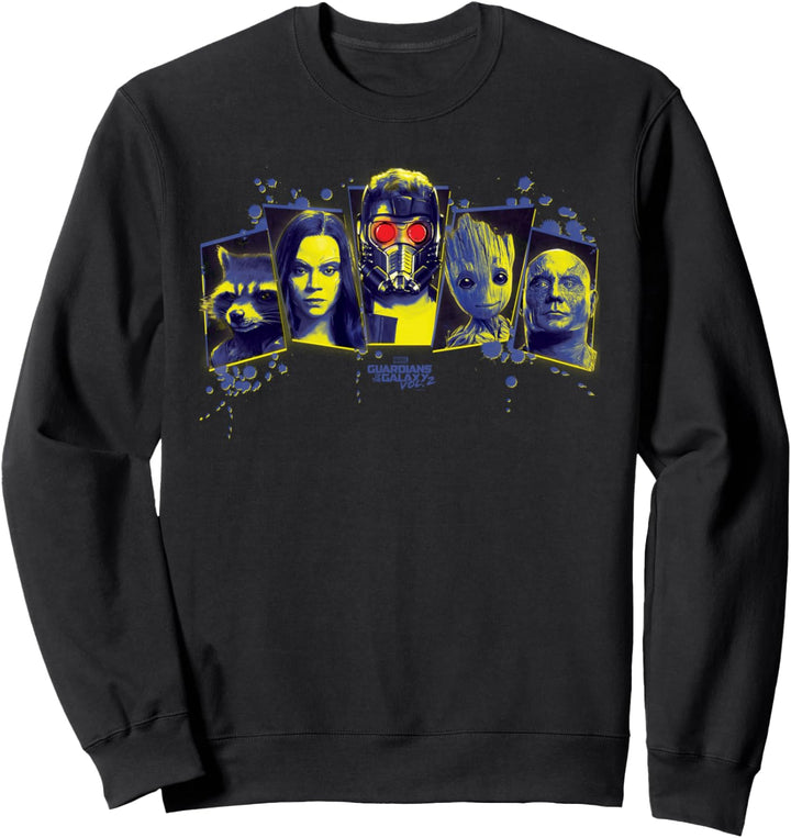 Marvel Guardians Of The Galaxy Vol. 2 Group Splatter Panels Sweatshirt