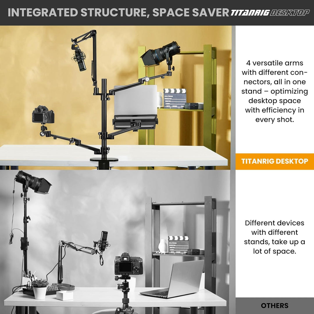 TARION Tischstativ Kamera Overhead Stativ: Kamera Tischhalterung Klemmstativ Flexibel Tisch Halterun