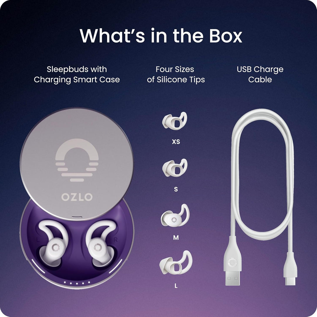 Ozlo Sleepbuds Sleep Headphones for Side Sleepers Sleep Earphones with Up to 10 Hours Bluetooth Stre