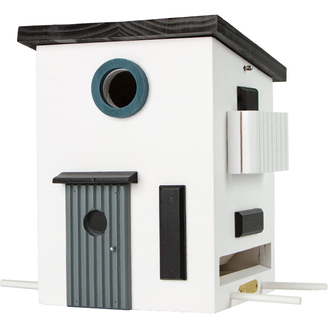 Wildlife Garden WG108 Multiholk Bauhaus - Der Kombinierte Vogelfutterhaus und Nistkasten/Vogelhaus a