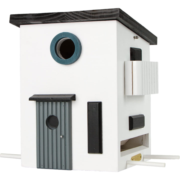 Wildlife Garden WG108 Multiholk Bauhaus - Der Kombinierte Vogelfutterhaus und Nistkasten/Vogelhaus a
