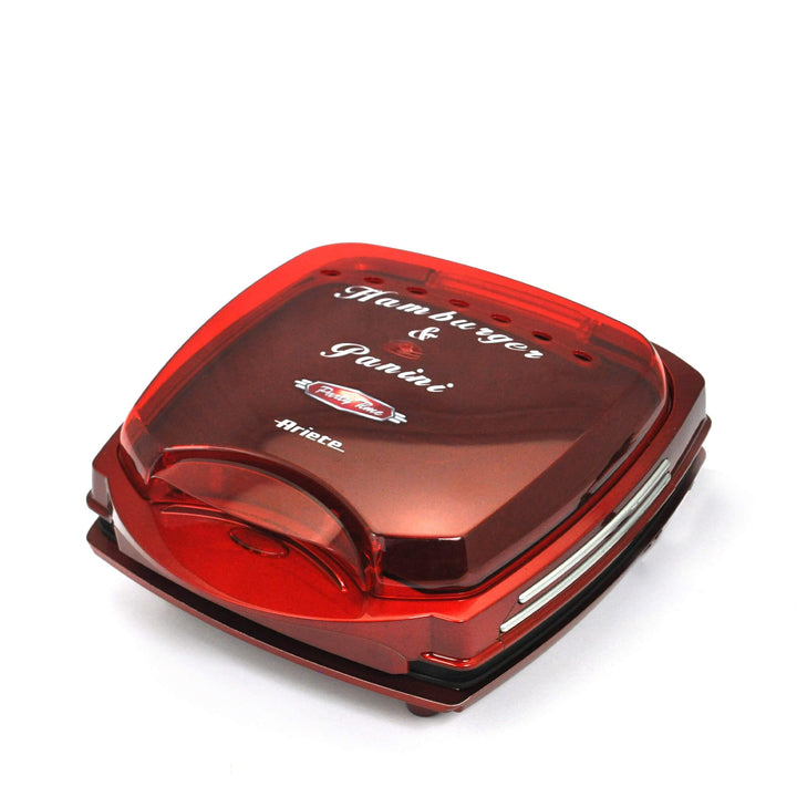 Ariete 185 Party Time – Hamburger-Maker, 1200 W, doppelte Heizplatte mit Antihaftbeschichtung, Farbe