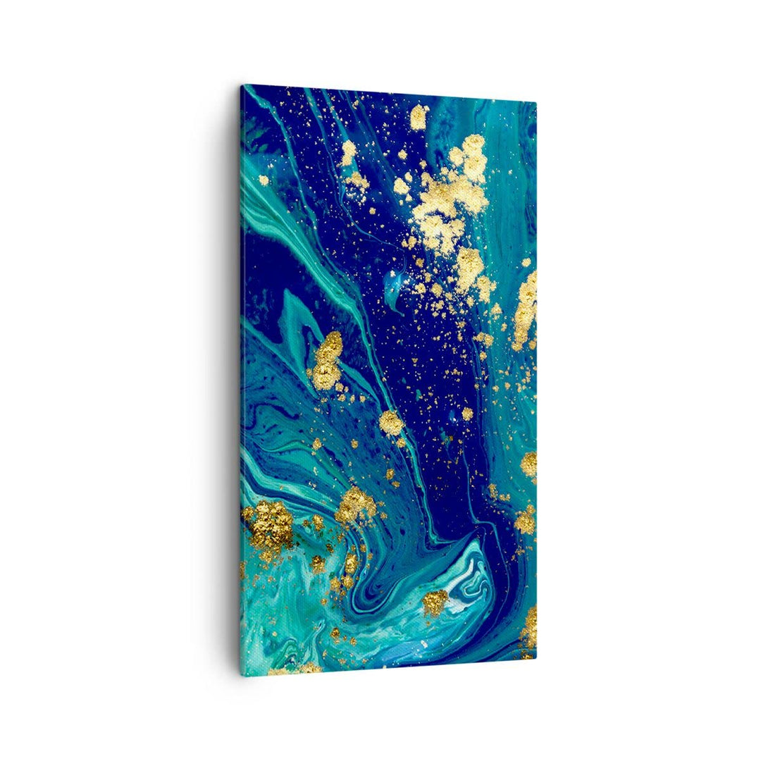 Bilder auf Leinwand Abstraktion modern Leinwandbild mit Rahmen 45x80cm Wandbilder Dekoration Wohnzim