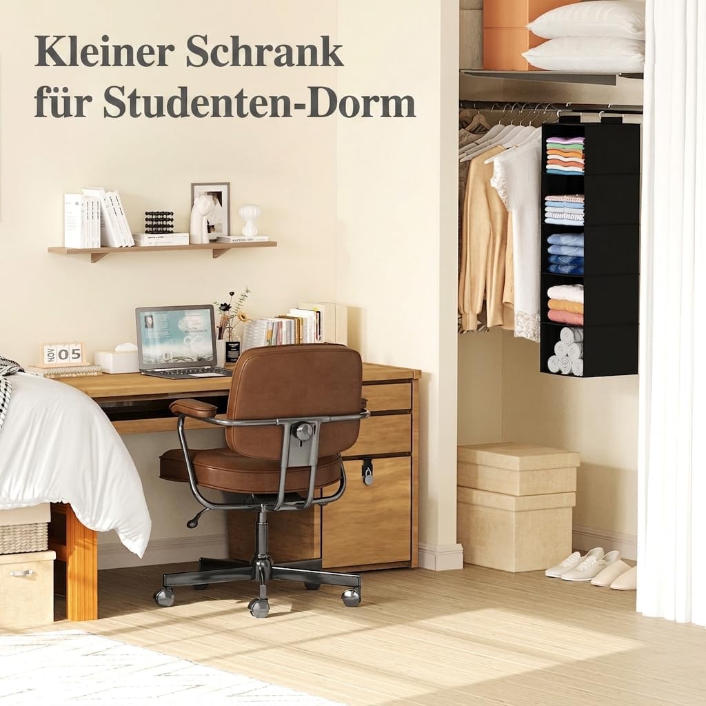 Lifewit 2 Stück Hängeregal, Schrank Organizer, Hängesystem Kleiderschrank, Hängeaufbewahrung aus Sto