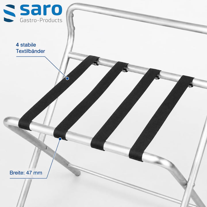 Saro AF 247 Kofferablage, Edelstahl, Silber, 50 x 55 x 63 cm