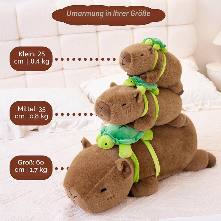 SQEQE Gewichtetes Capybara Kuscheltier, Weiches Wasserschwein Plüschtier Kuscheltierkissen mit Gewic
