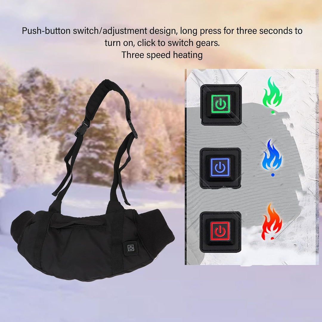 USB-beheizter Handwärmer Handmuff, 3-stufige Temperaturregelung, wasserdichtes Aussenmaterial mit ve