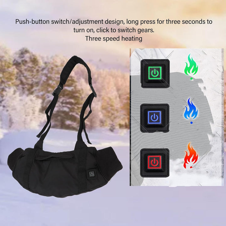 USB-beheizter Handwärmer Handmuff, 3-stufige Temperaturregelung, wasserdichtes Aussenmaterial mit ve