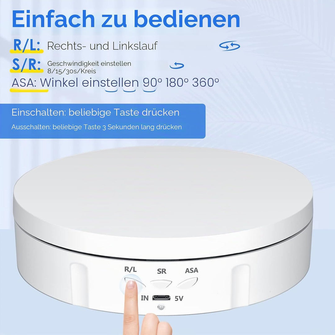 Drehteller Elektrisch, VAYOTOY 360 Grad Drehscheibe Elektrisch 6 Zoll/14,6 cm 10 kg Kleiner Elektris