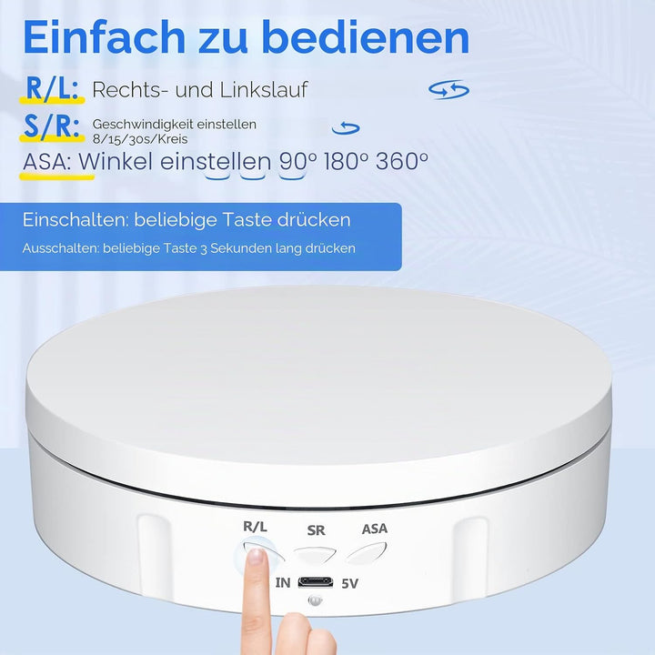 Drehteller Elektrisch, VAYOTOY 360 Grad Drehscheibe Elektrisch 6 Zoll/14,6 cm 10 kg Kleiner Elektris