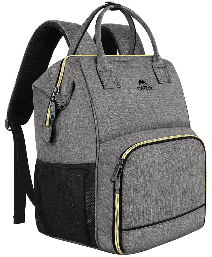 MATEIN Laptop Lunch Rucksack, 17" Picknick Rucksack für Damen und Herren mit isoliertem Kühlfach, Wa