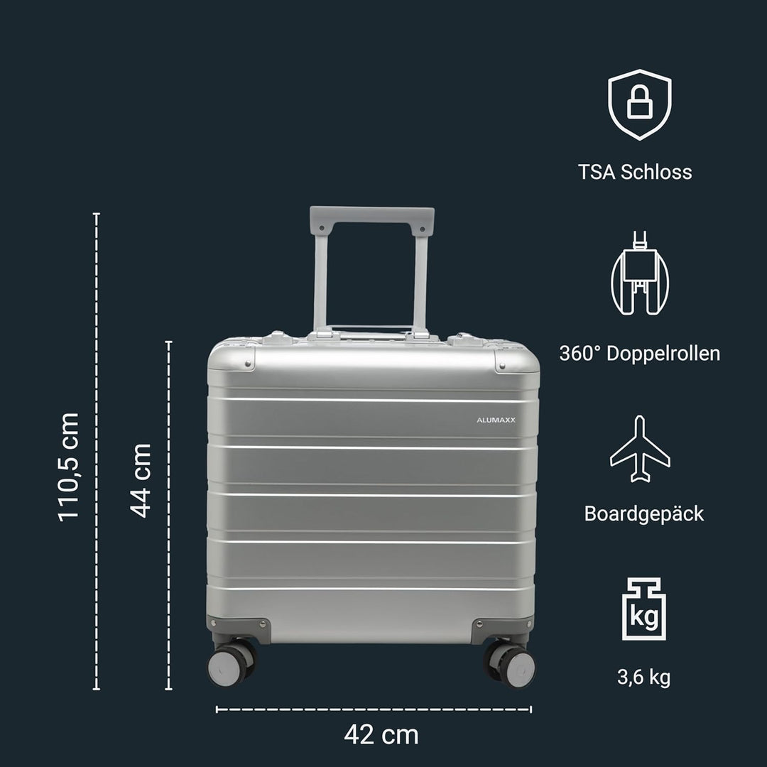 ALUMAXX 45192 Businesstrolley Gravity, Reisekoffer mit Overnight Fach und herausnehmbarer Fächermapp