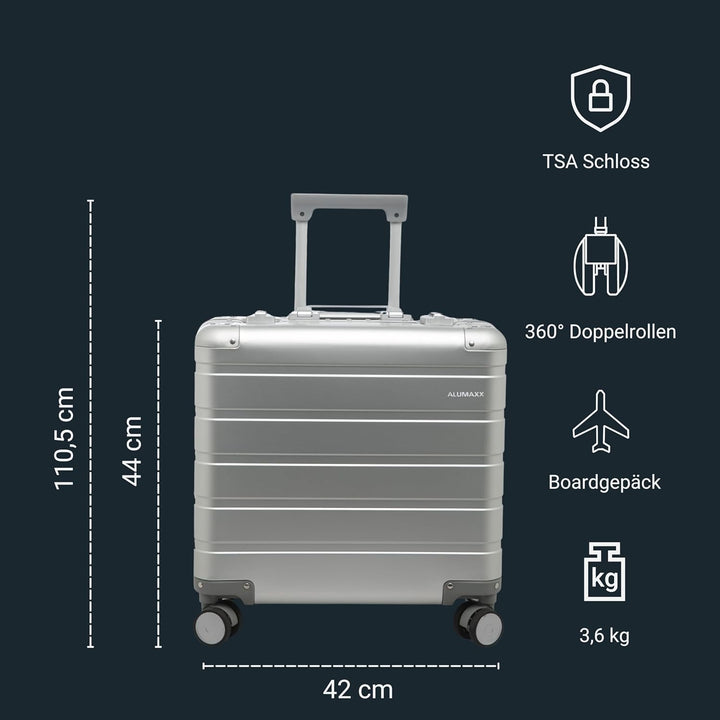 ALUMAXX 45192 Businesstrolley Gravity, Reisekoffer mit Overnight Fach und herausnehmbarer Fächermapp