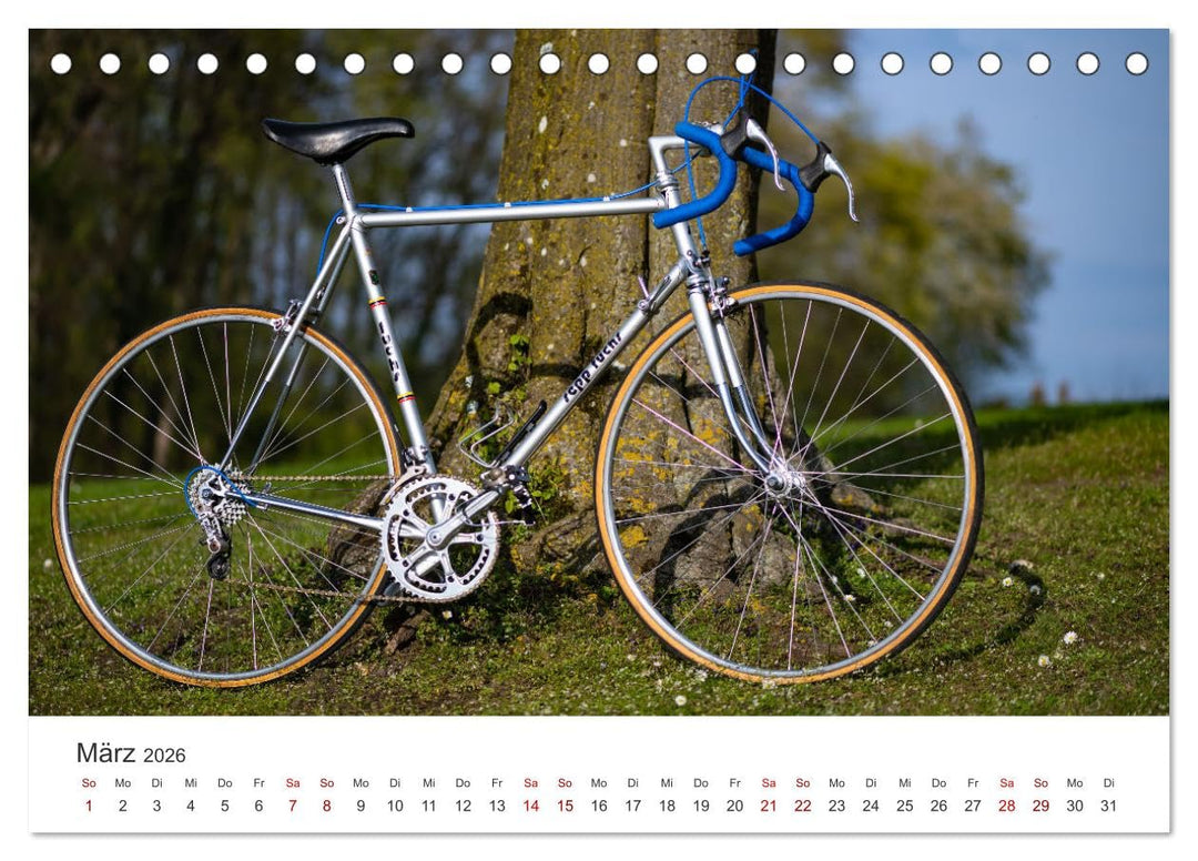 Stahlrenner - Rennrad-Klassiker aus Europa (Tischkalender 2026 DIN A5 quer), CALVENDO Monatskalender