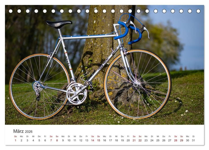 Stahlrenner - Rennrad-Klassiker aus Europa (Tischkalender 2026 DIN A5 quer), CALVENDO Monatskalender