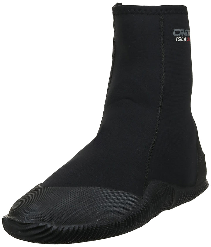 Cressi Men's Isla Boots Tauchschuhe aus Neopren mit Gummisohle X-Small 5mm Shwarz Logo Blau, X-Small