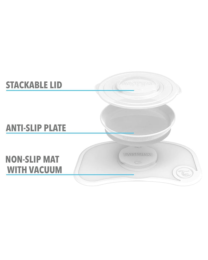 Twistshake Click Mat 38x25 cm Tischset und Versiegelt Kinder Teller mit PP und Silikon für Baby Esse