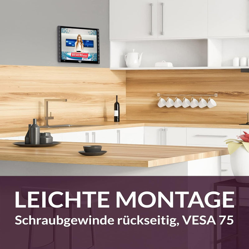 XORO PTL 1400 V2 - 14 Zoll Tragbarer FullHD DVB-T/T2 Fernseher mit eingebauten Akku, HDMI IN, USB 2.