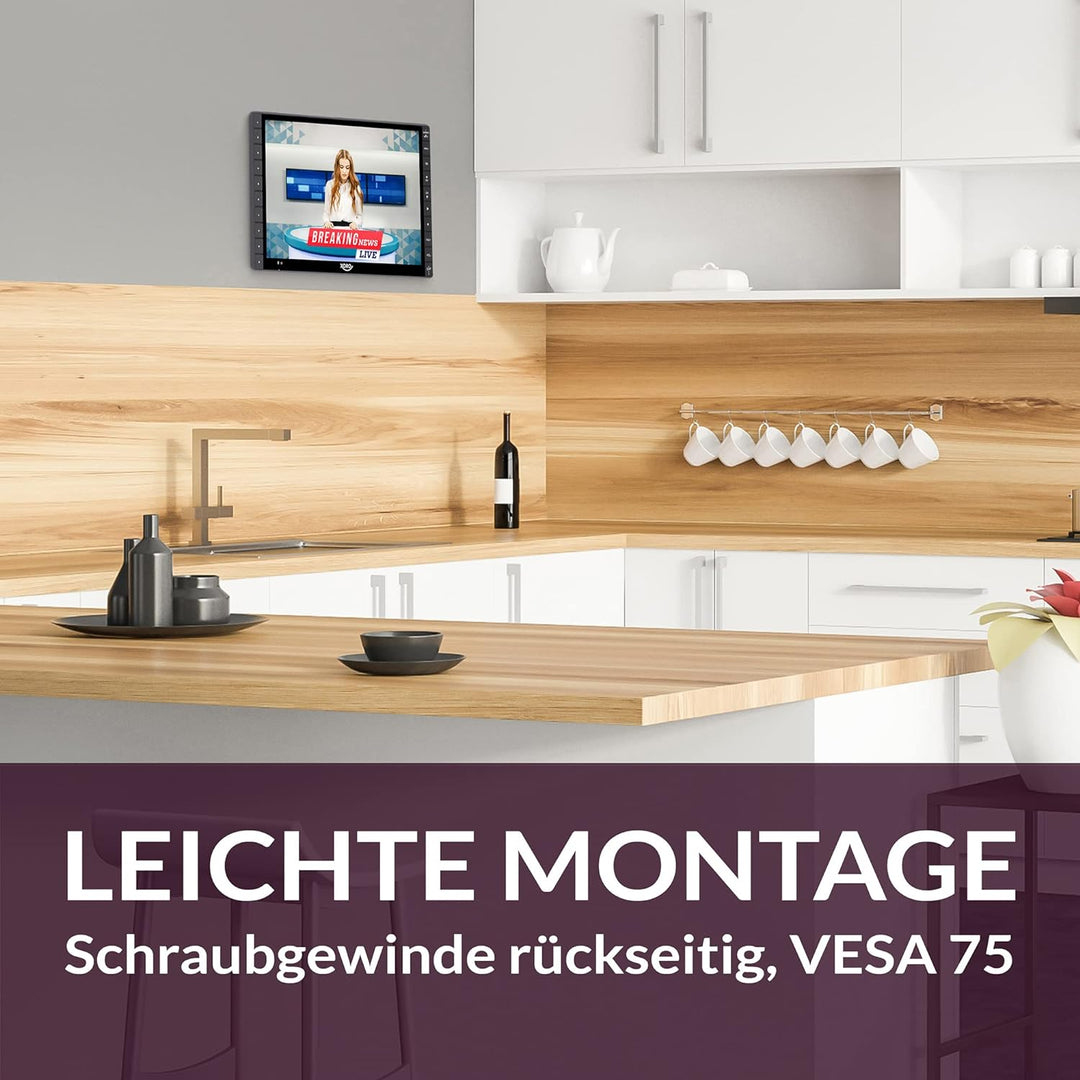 XORO PTL 1400 V2 - 14 Zoll Tragbarer FullHD DVB-T/T2 Fernseher mit eingebauten Akku, HDMI IN, USB 2.
