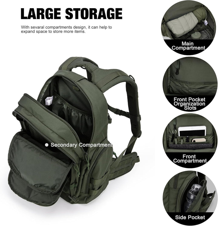 Mardingtop 25L/40L Taktischer Rucksack Herren Wanderrucksack mit MOLLE-System Militär Rucksack, Tact