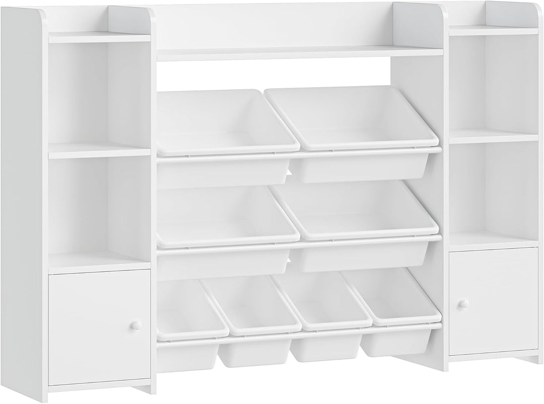 FOREHILL Kinderregal mit 8 Boxen Kinderschrank Holz Bücherregal für Kinder Aufbewahrungsbox Kinderzi