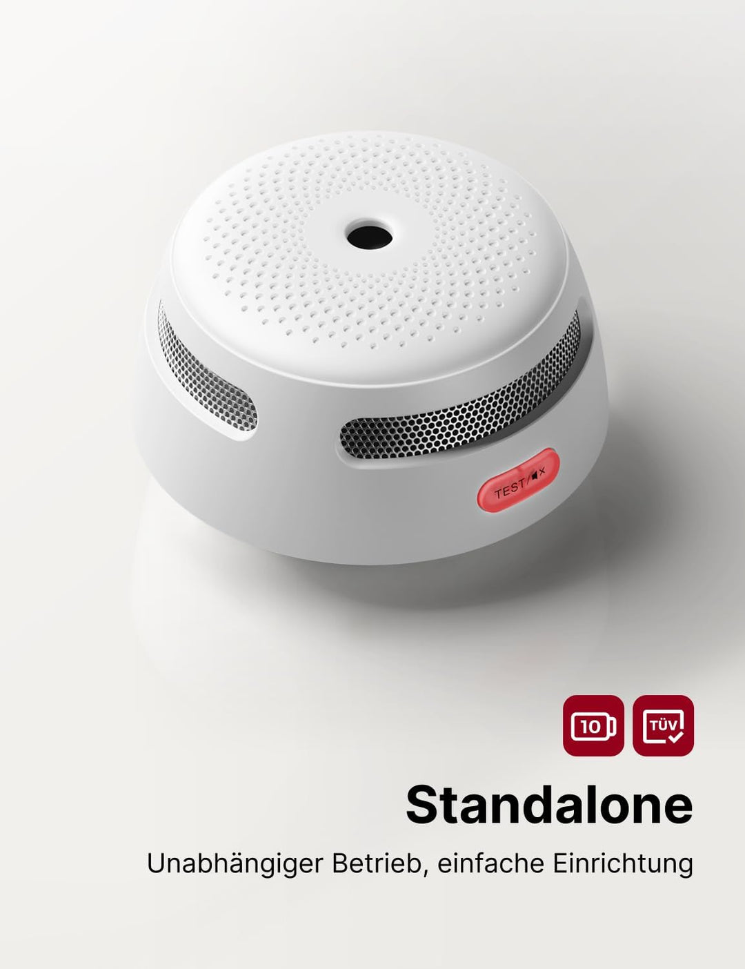 X-Sense Mini Rauchmelder mit 10 Jahre Batterie und Magnethalterung, photoelektrischer Feuermelder mi