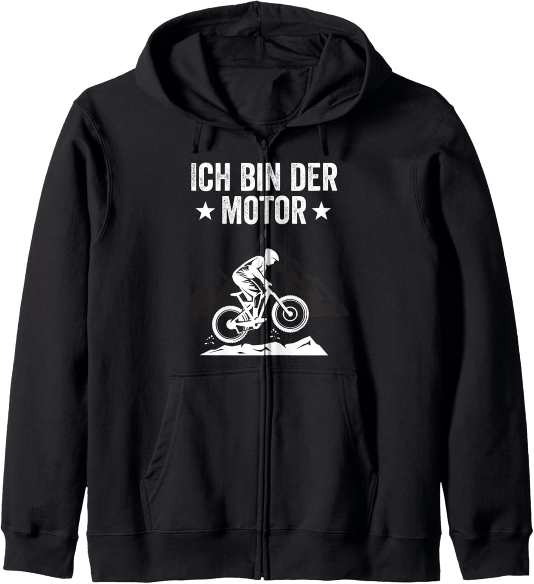 Ich bin der Motor Radsport Fahrrad Rennrad Mountainbike Kapuzenjacke