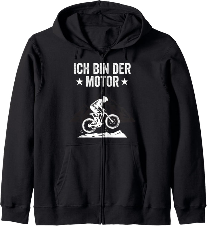 Ich bin der Motor Radsport Fahrrad Rennrad Mountainbike Kapuzenjacke