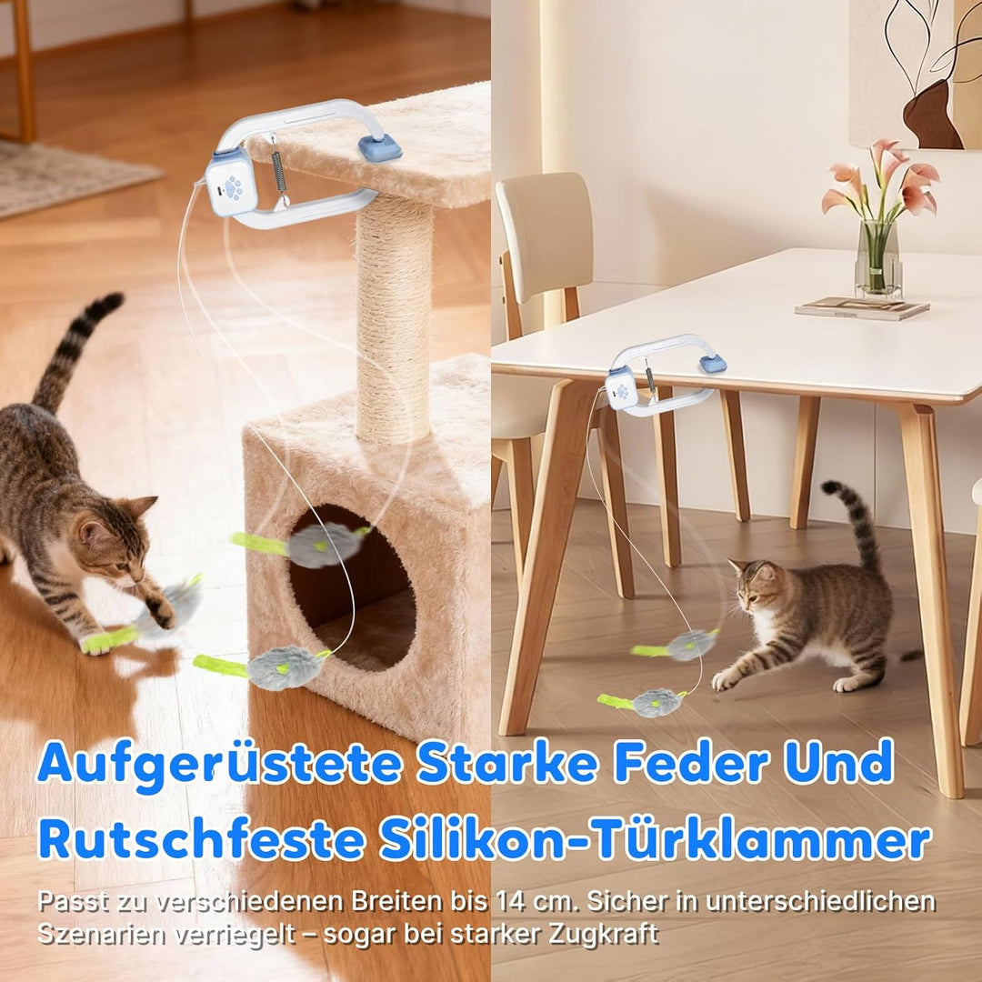 Elektrisches Katzenspielzeug, Interaktives mit Fernbedienung,Automatische 360°-Bewegung mit Unregelm