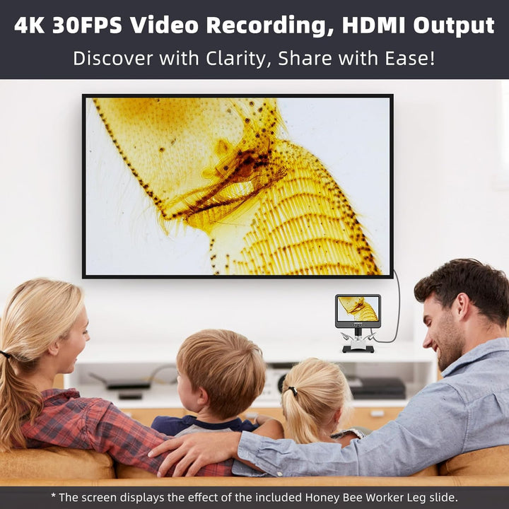 Andonstar 4K 30FPS Digitales mikroskop mit 10,1-Zoll, 3840P UHD Video & Audio, Pro Schwenkarm-Stände