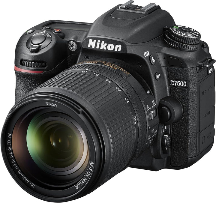 Nikon D7500 Digitale Spiegelreflexkamera mit Objektiv AF-S DX Nikkor 18-140 mm f/3.5-5.6G ED VR, 20,