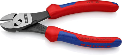 KNIPEX TwinForce Hochleistungs-Seitenschneider schwarz atramentiert, mit Mehrkomponenten-Hüllen 180