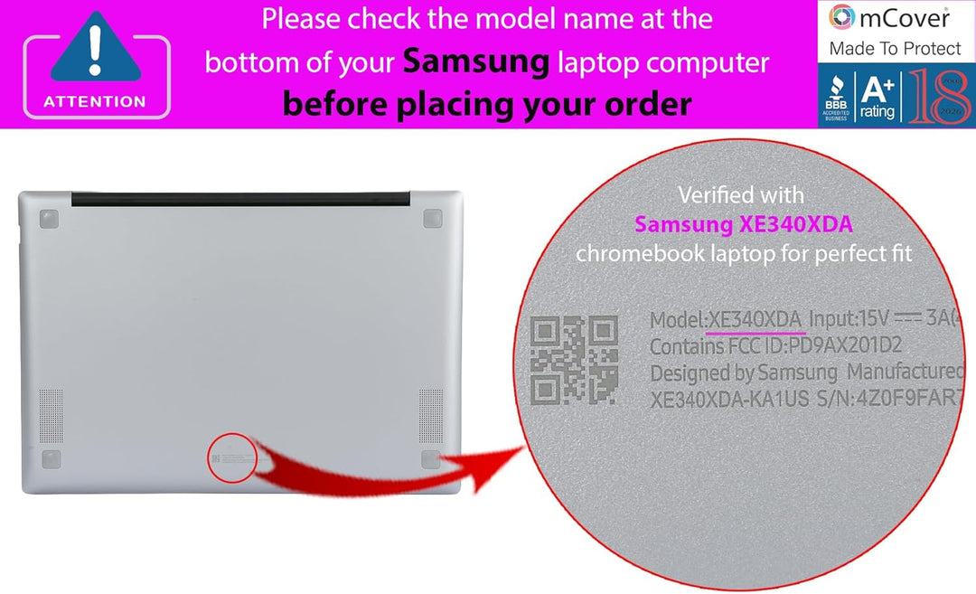 mCover Schutzhülle kompatibel mit 2021 ~ 2022 14 Zoll Samsung Galaxy Chromebook Go XE340XDA XE345XDA