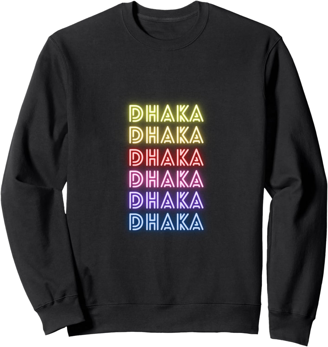 Dhaka Stadt Helles Grafikdesign Sweatshirt